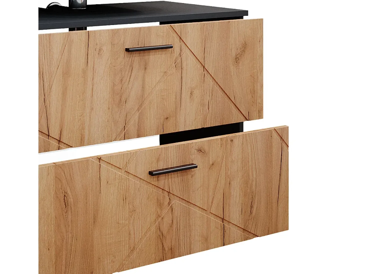 Conjunto de móveis de casa de banho carvalho goldkraft/antracite 80x41x58.6 irma
