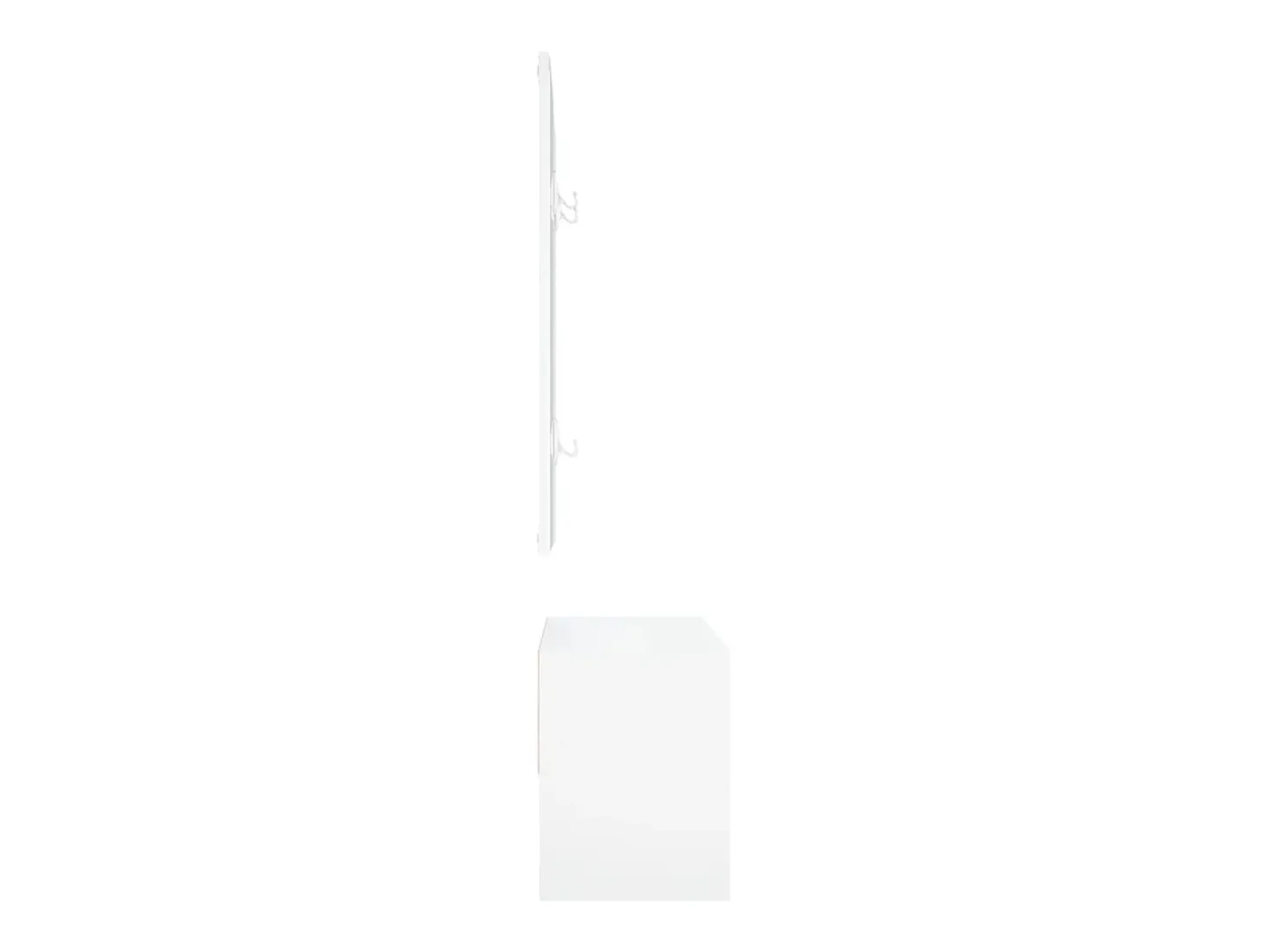 Conjunto de móveis de corredor derivados de madeira branco