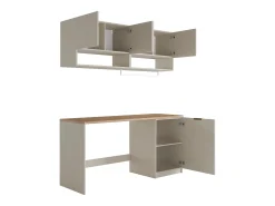 Conjunto de móveis para máquina de lavar C182 cm, caxemira e natural claro NATAJI
