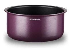 Conjunto de panelas Arthur Martin AM2991 10 peças alumínio antiaderente para todos os fogões, incluindo indução, cor ameixa