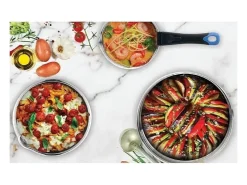 Conjunto de panelas Arthur Martin 18 peças inox 18/10 para todos os fogões com cabo removível