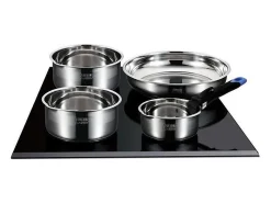 Conjunto de panelas Arthur Martin 18 peças inox 18/10 para todos os fogões com cabo removível