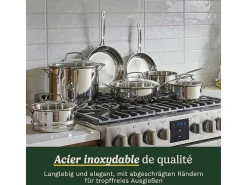 Conjunto de panelas Cuisinart 11 peças em aço inoxidável para todos os fogões, indução, forno e lava-louças
