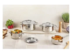 Conjunto de panelas em inox 7 peças COSY & TRENDY DAILY - Todos os fogões, indução, forno até 200°C