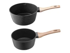 Conjunto de Panelas SucceBuy de 1,4 L E 2,4 L, Panela com Revestimento Antiaderente, Tampa de Vidro E Cabo Removível, Multifunção
