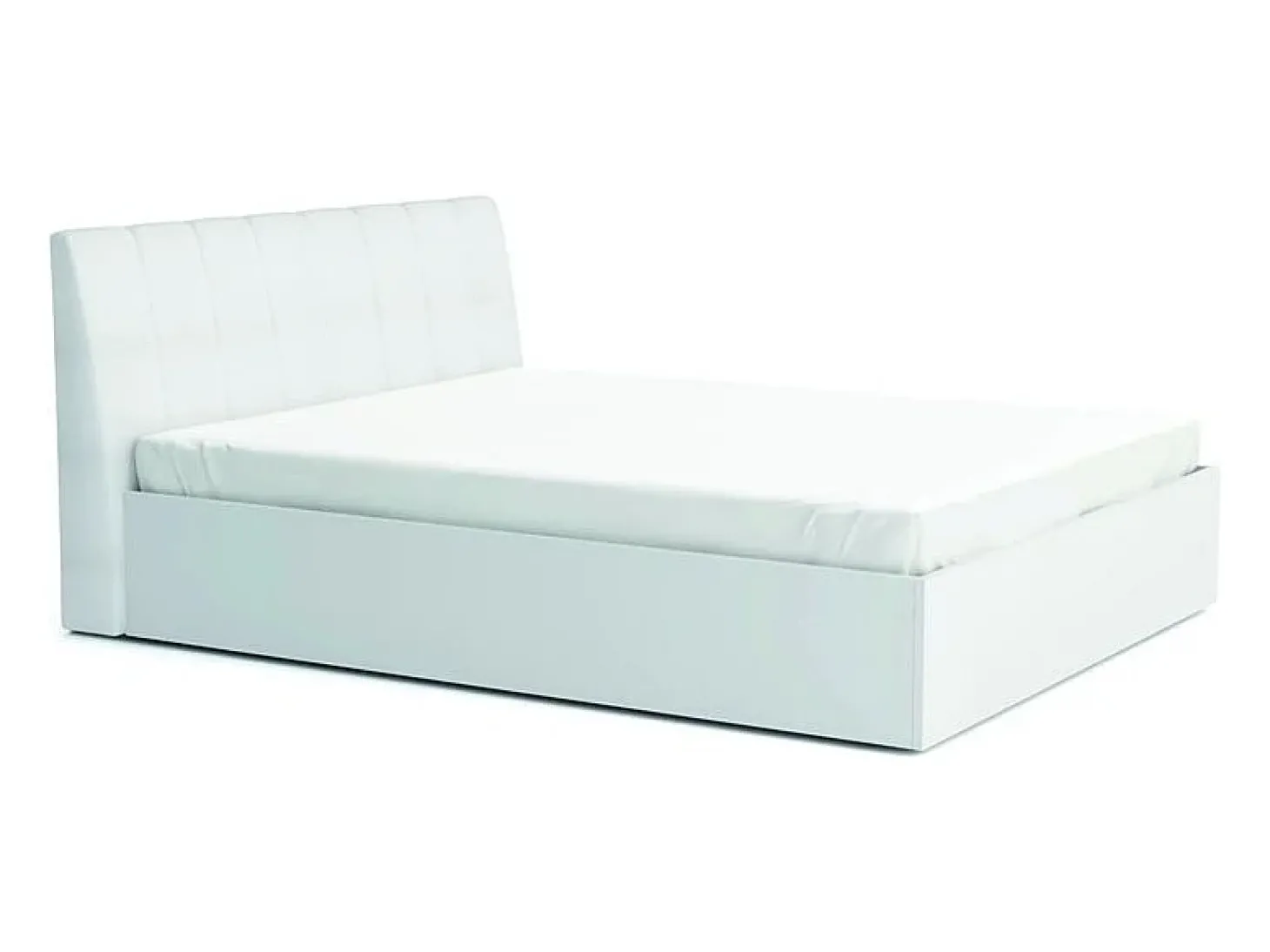 Conjunto de quarto VERONA branco brilhante 180x200 cm com cama baú, cómoda de 3 gavetas, 2 mesas de cabeceira, roupeiro de 4 portas