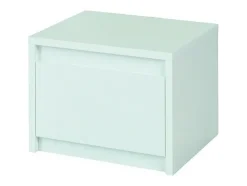 Conjunto de quarto VERONA branco brilhante 180x200 cm com cama, cómoda de 3 gavetas, 2 mesas de cabeceira, roupeiro de 4 portas