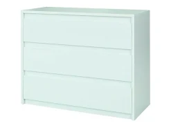 Conjunto de quarto VERONA branco brilhante 180x200 cm com cama, cómoda de 3 gavetas, 2 mesas de cabeceira, roupeiro de 4 portas