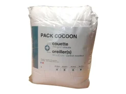 Conjunto de Roupa de Cama em Microfibra Quente 200x200 cm + 2 Almofadas 60x60 cm Branco