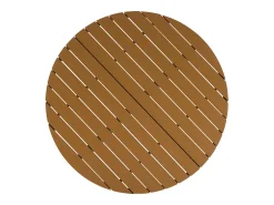 Conjunto de sala de jantar de jardim em alumínio: mesa redonda D.125 cm e 4 poltronas - Antracite e natural claro - ZEYVA de MYLIA