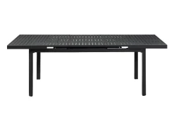 Conjunto de sala de jantar de jardim em alumínio: uma mesa extensível C.180/240 cm e 6 poltronas - Antracite - ZEYVA de MYLIA