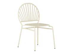 Conjunto de sala de jardim em metal, mesa D110 cm e 4 cadeiras bege CEDEIRA de MYLIA