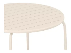 Conjunto de sala de jardim em metal, mesa D110 cm e 4 cadeiras bege CEDEIRA de MYLIA