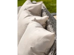 Conjunto de salão de jardim redondo em vime sintético com 5 lugares