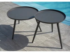Conjunto de salão de jardim de 4 lugares em corda entrançada e aço