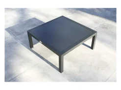 Conjunto de salão de jardim de canto de 6 lugares em alumínio