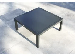 Conjunto de salão de jardim de canto de 6 lugares em alumínio