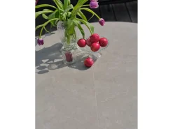 Conjunto de salão de jardim baixo de 5 lugares em alumínio e corda entrançada