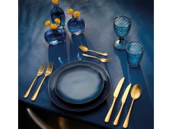 Conjunto de serviço de bolo 6 peças Austin em aço inoxidável dourado fosco