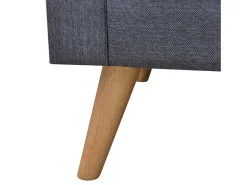 Conjunto de sofás de 2 lugares e 3 lugares tecido cinza escuro