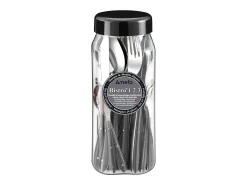 Conjunto de talheres 24 peças Bistro 1-2-3 Antracite - Cabos coloridos e duráveis de polipropileno