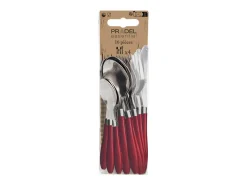 Conjunto de Talheres 16 peças Regaliz Vermelho - Aço Inoxidável - Pradel Essentiel®