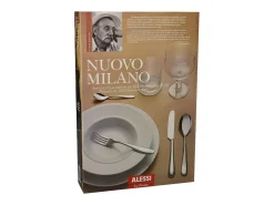 Conjunto de talheres Alessi Nuovo Milano 24 peças em aço inoxidável prateado