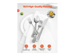 Conjunto de Talheres Conjunto de Talheres em Aço Inoxidável com 30 Peças para 6 Pessoas, Serviço de Cozinha.