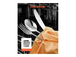 Conjunto de Talheres Conjunto de Talheres em Aço Inoxidável com 30 Peças para 6 Pessoas, Serviço de Cozinha.