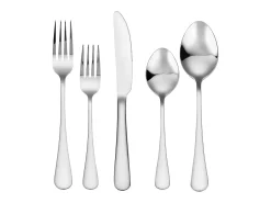 Conjunto de Talheres Conjunto de Talheres em Aço Inoxidável com 30 Peças para 6 Pessoas, Serviço de Cozinha.