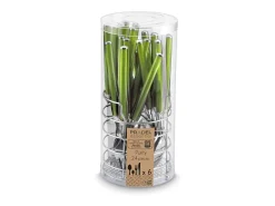Conjunto de Talheres Purity 24 peças Verde com Cesto em Inox