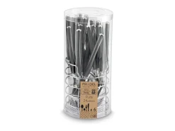 Conjunto de Talheres Purity 24 peças Cinza Cesto Inox