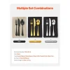 Conjunto de Talheres SucceBuy Conjunto de Talheres em Aço Inoxidável com 30 Peças para 6 Pessoas, Preto.