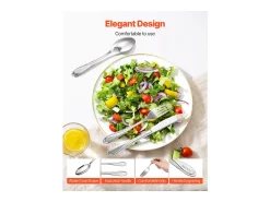 Conjunto de Talheres SucceBuy Conjunto de Talheres em Aço Inoxidável com 45 Peças para 8 Pessoas, Serviço de Cozinha.