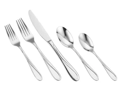 Conjunto de Talheres SucceBuy Conjunto de Talheres em Aço Inoxidável com 45 Peças para 8 Pessoas, Serviço de Cozinha.
