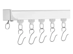 Conjunto de Trilhos SucceBuy para Cortinas de Teto 360cm, Sistema Corrediço para Cortinas, Ganchos e Ferragens, Branco para Sala e Quarto
