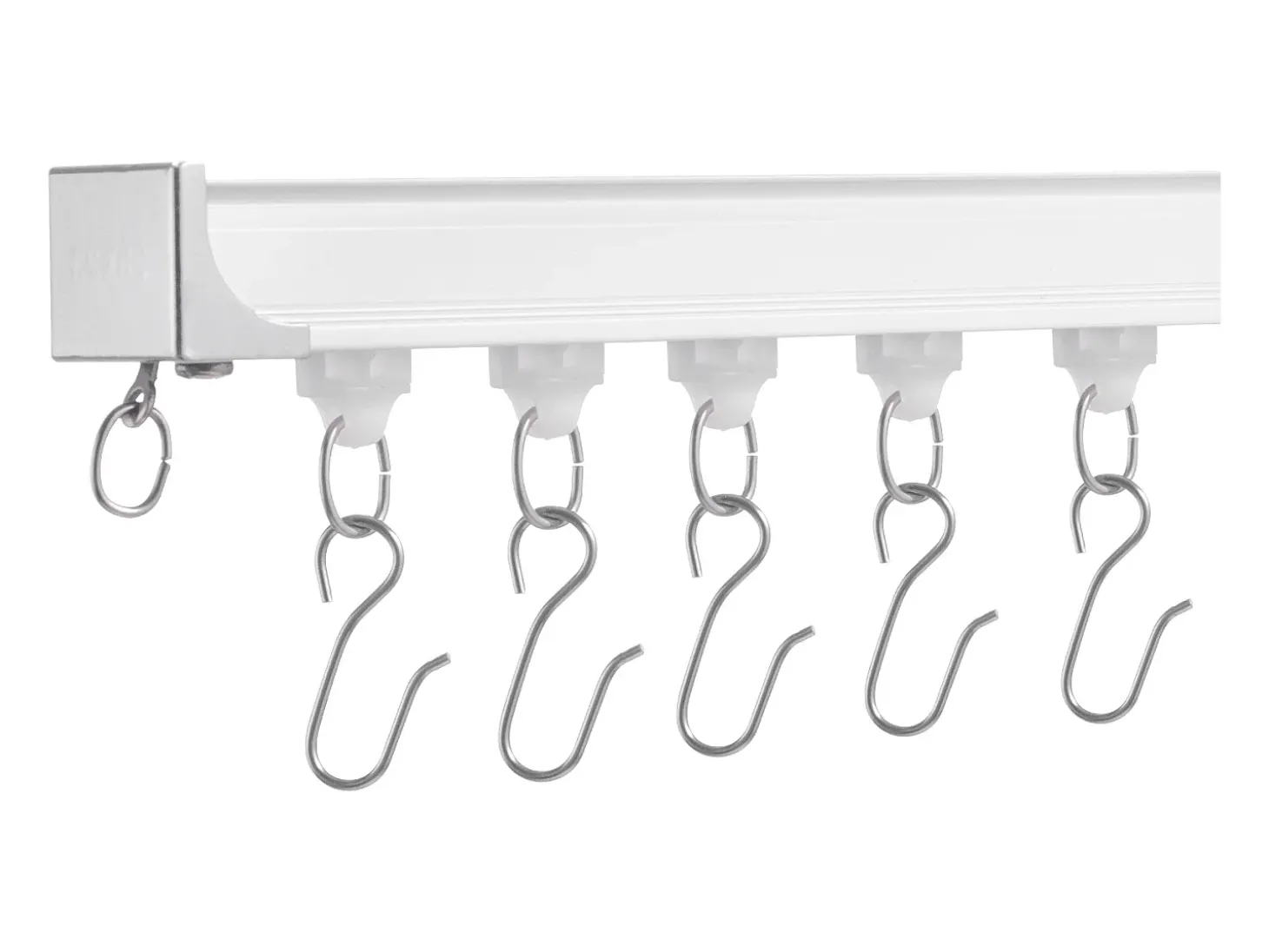 Conjunto de Trilhos SucceBuy para Cortinas de Teto de 540cm Divisor de Ambiente com Ganchos, Sistema de Trilhos para Cortinas Corrediças para Divisor de Ambiente
