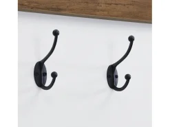 Conjunto de vestiário de entrada 110.5x38x191 cm - com espelho e ganchos - 2 gavetas e 1 porta - com guarda-chuva - Branco