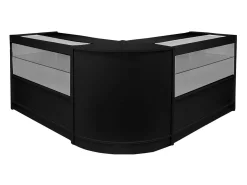 Conjunto Gemini com 3 BalcÃµes Pretos para Loja e RecepÃ§Ã£o