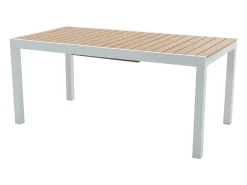 Conjunto jantar jardim extensível alumínio e polywood L170/230cm 8 cadeirões cinza MACILA