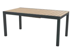 Conjunto jantar jardim extensível alu. polywood C170/230cm + 6 cadeirões antracite MACILA
