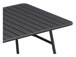Conjunto jantar jardim metal mesa e 8 cadeirões empilháveis cinzento antracite MIRMANDE de MYLIA