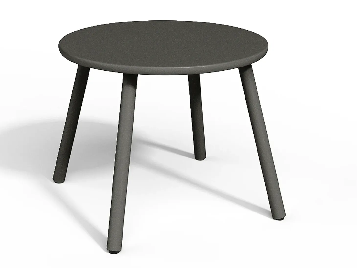 Conjunto jardim metal, 2 cadeirões baixos empilháveis e mesas de encaixar cinzento antracite