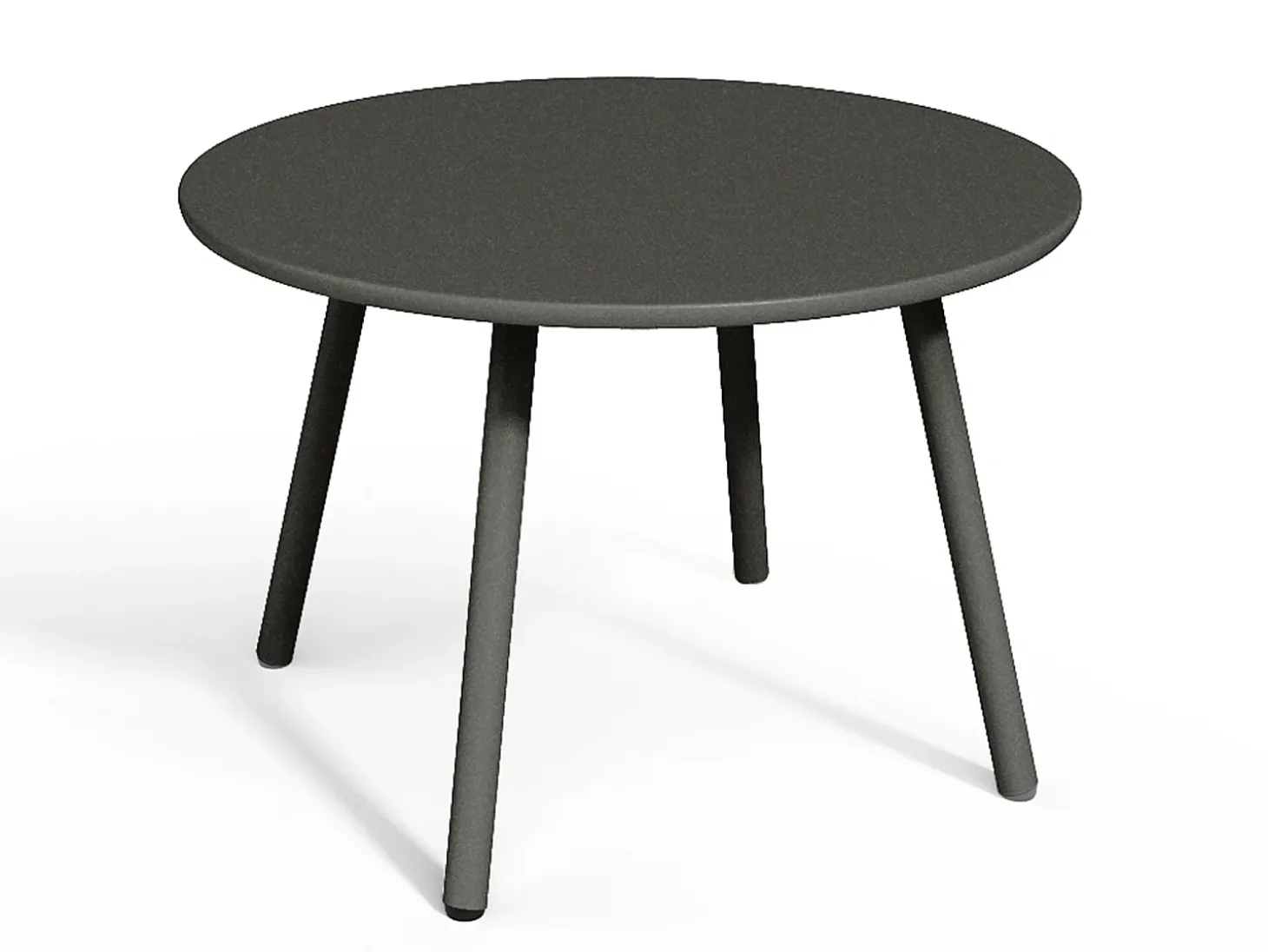 Conjunto jardim metal, 2 cadeirões baixos empilháveis e mesas de encaixar cinzento antracite