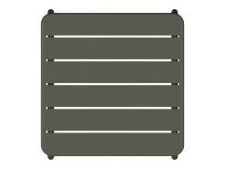 Conjunto jardim metal cinzento antracite: 2 cadeirões baixos empilháveis e mesa apoio quadrada
