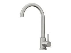 Conjunto lava-loiça 55x45 cm SOELA + torneira ROMILY em aço inoxidável cinza