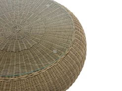 Conjunto lazer jardim completo resina entrançada natural escuro - WHITEHEAVEN de MYLIA