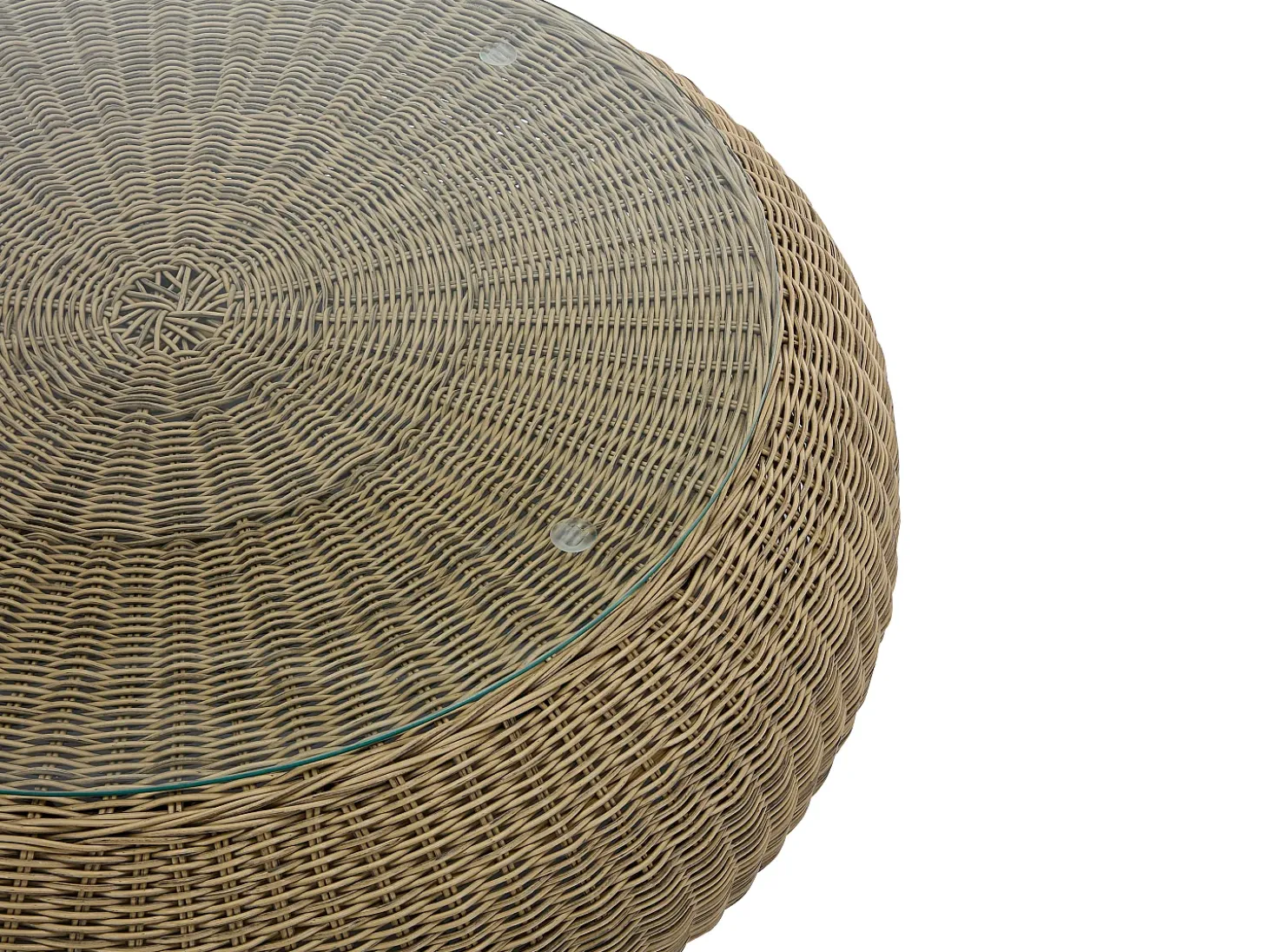 Conjunto lazer jardim completo resina entrançada natural escuro - WHITEHEAVEN de MYLIA