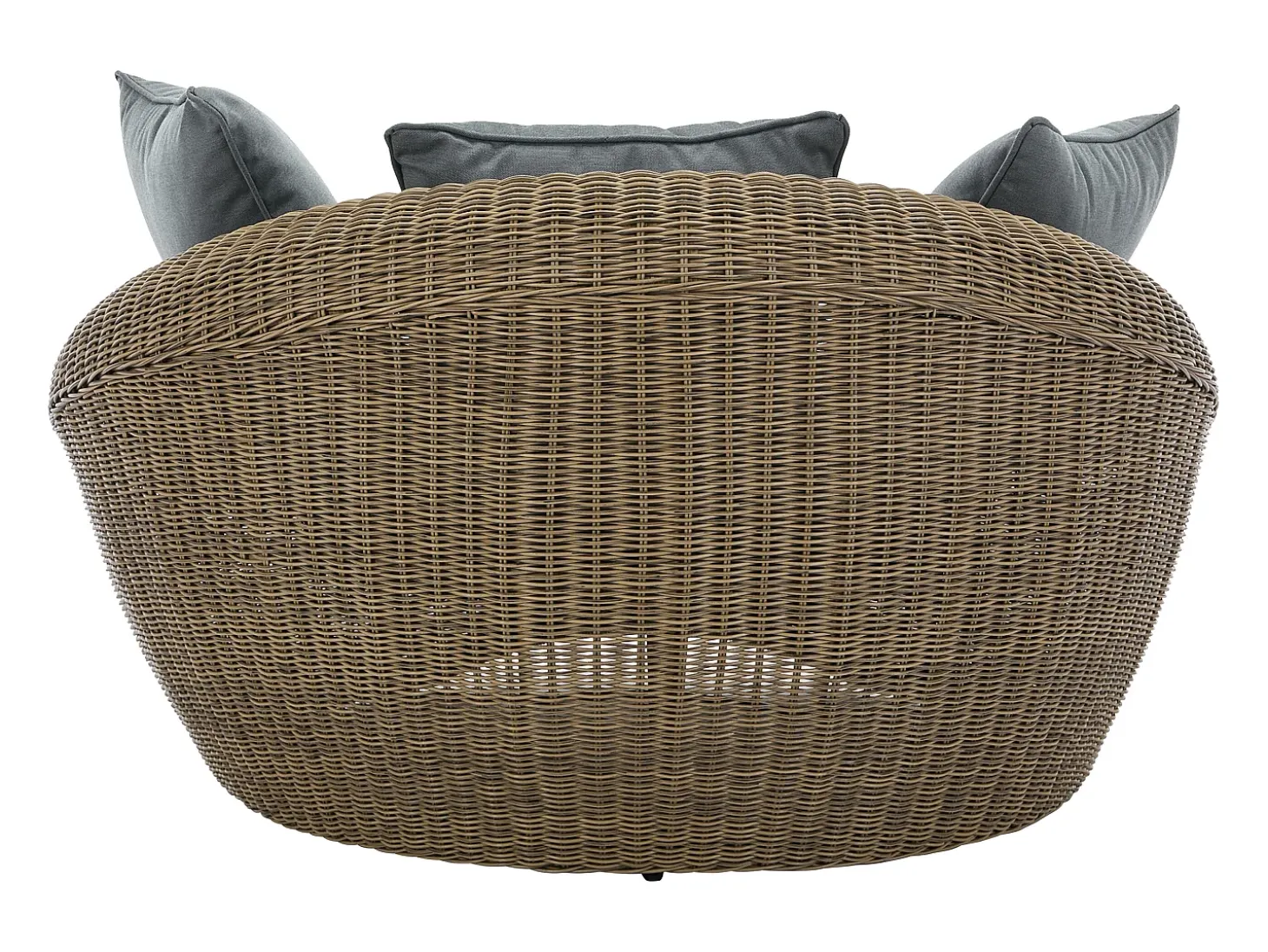Conjunto lazer jardim completo resina entrançada natural escuro - WHITEHEAVEN de MYLIA