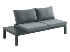 Conjunto lazer jardim modular alumínio sofá canto e mesa centro antracite RISILI de MYLIA